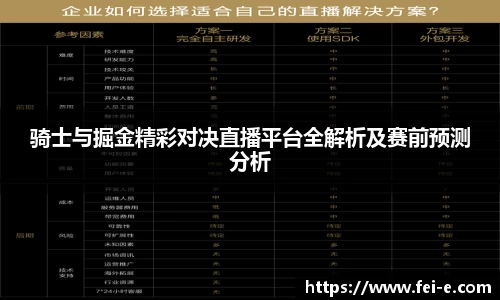 骑士与掘金精彩对决直播平台全解析及赛前预测分析