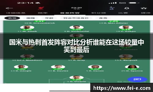 国米与热刺首发阵容对比分析谁能在这场较量中笑到最后